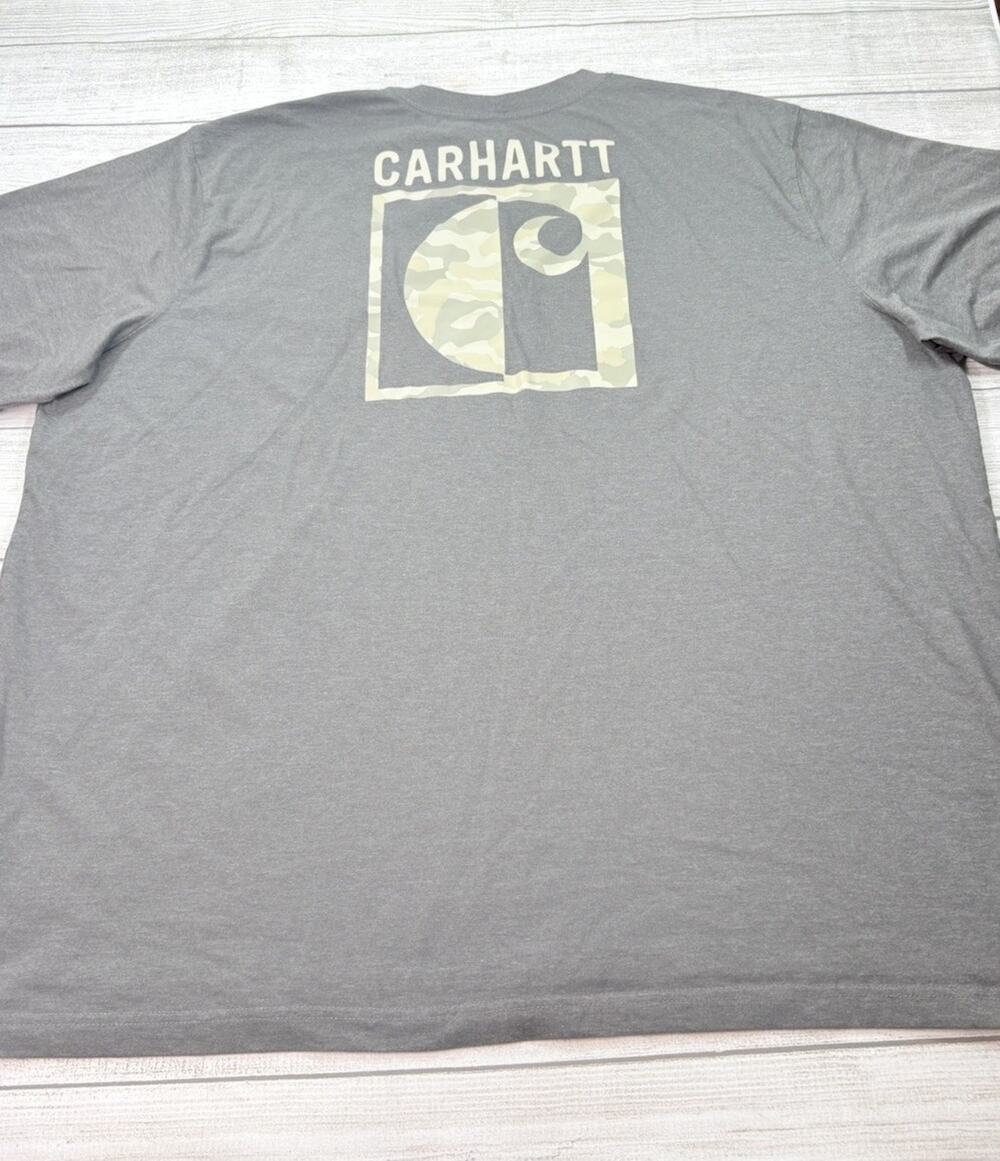 Carhartt Men's Relaxed Fit Camo Graphic T-Shirt Short Sleeve Gray Size 3XL